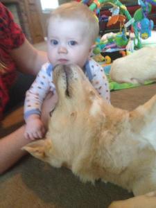 So sweet to his brother