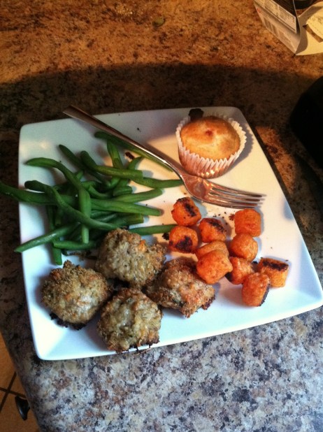 the final product! He ate it all minus the beans but had a pouch at least for some veggies.